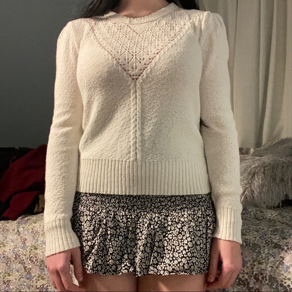 Willow Ridge Cream Colored Sweater sz M - Picture 2 of 4